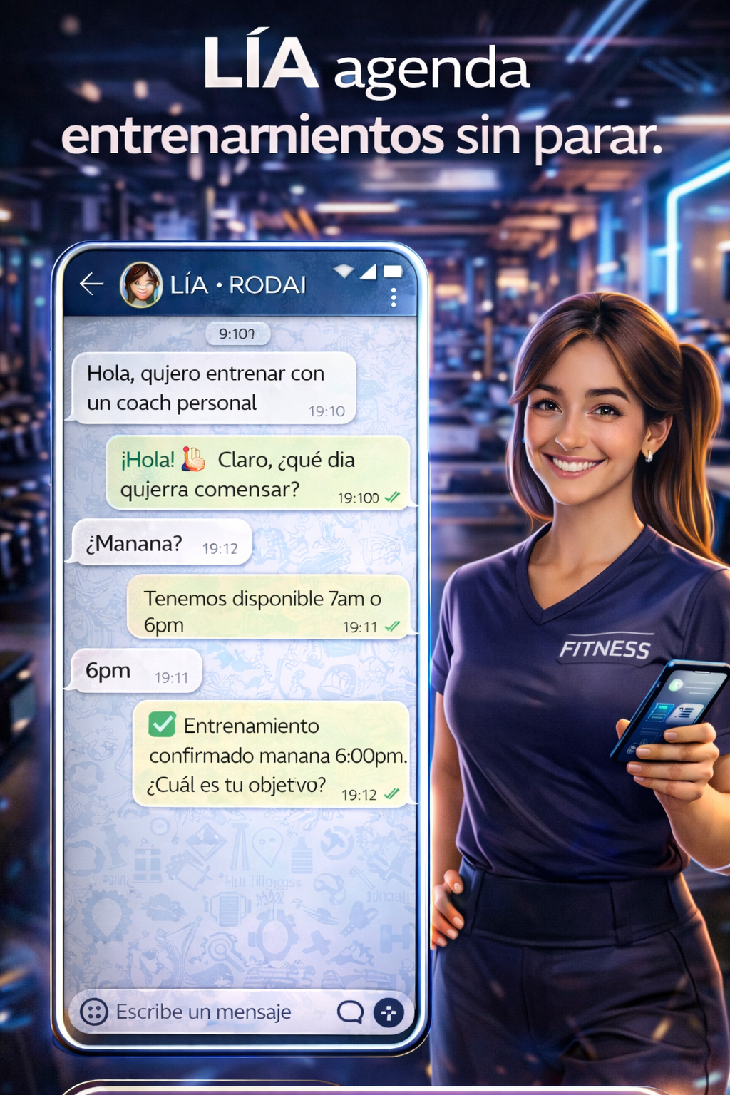 Chatbot WhatsApp para gimnasios y centros fitness